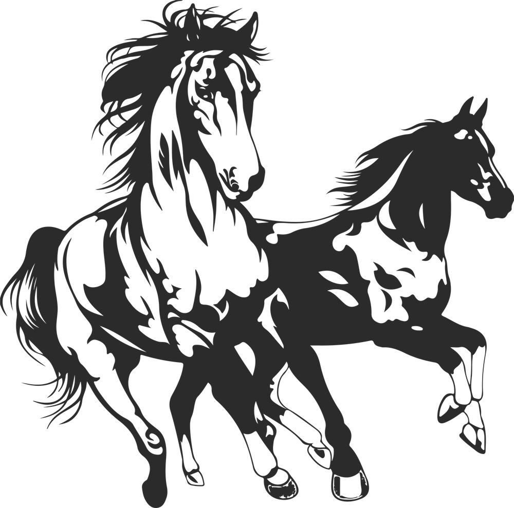 Ilustración de caballo de la marca Parrilla Criadores